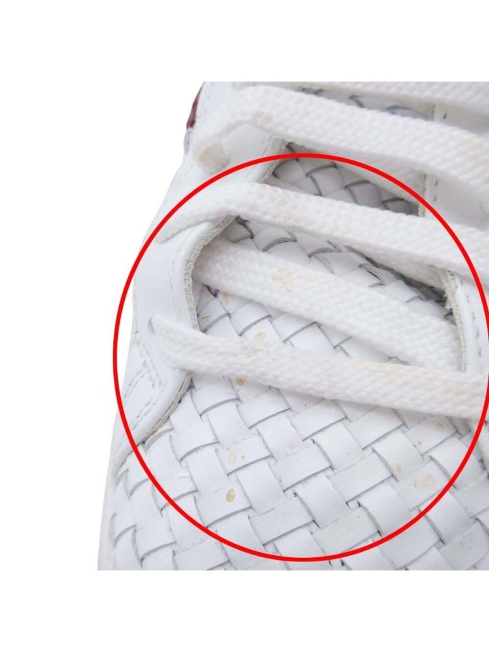 Moncler Monegasque Leather Braided Sneakers Low Cut 41 White - Picture 9 of 12